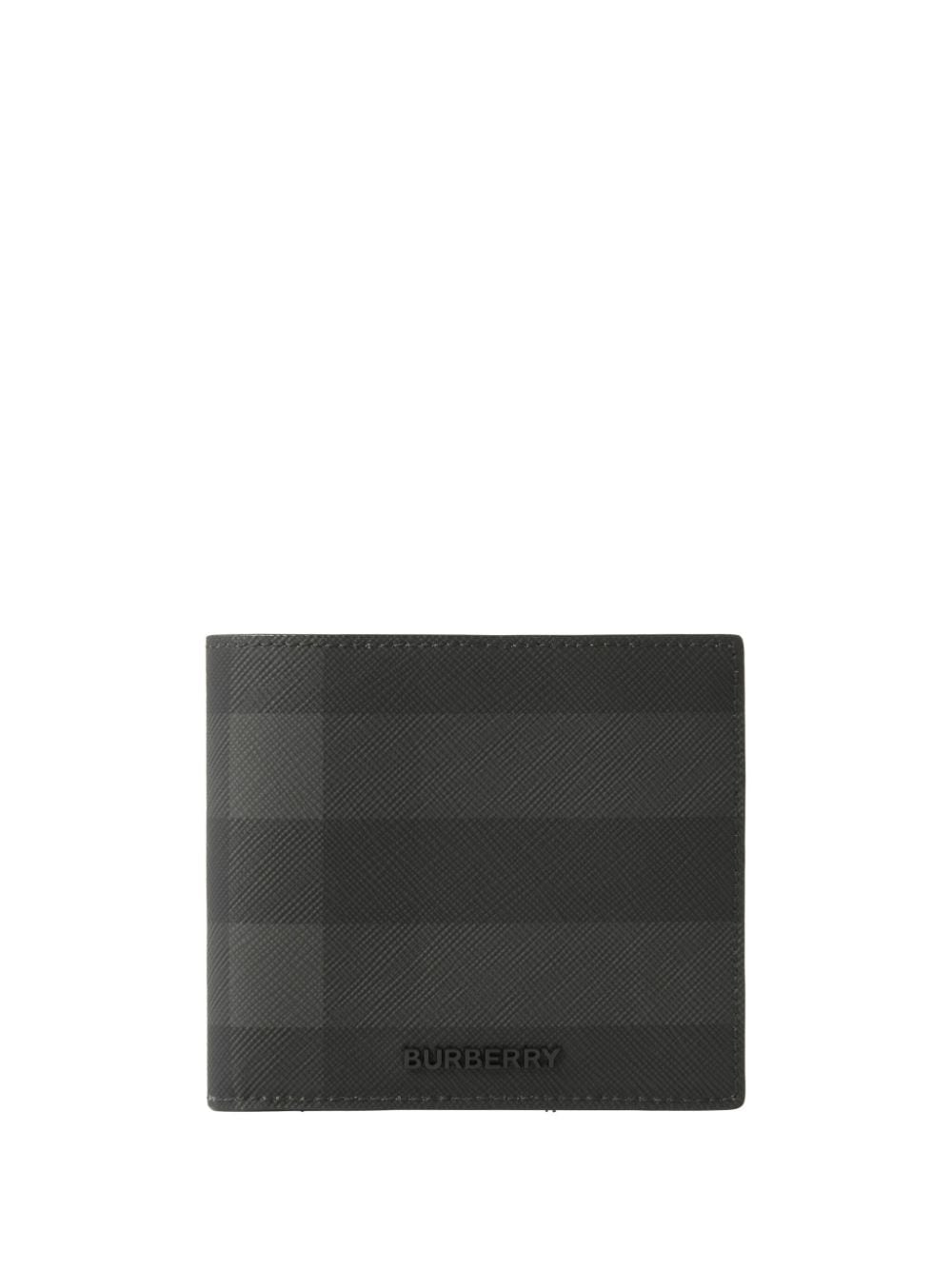 Burberry checked bi-fold wallet - Black von Burberry