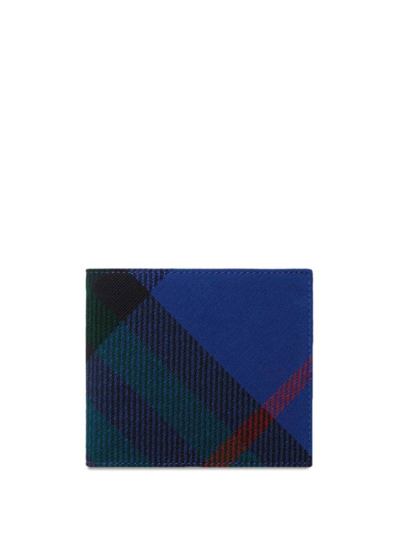 Burberry checked bi-fold wallet - Blue von Burberry