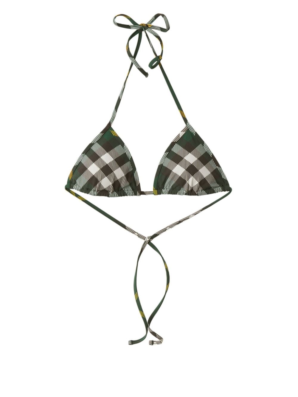 Burberry checked bikini top - Green von Burberry