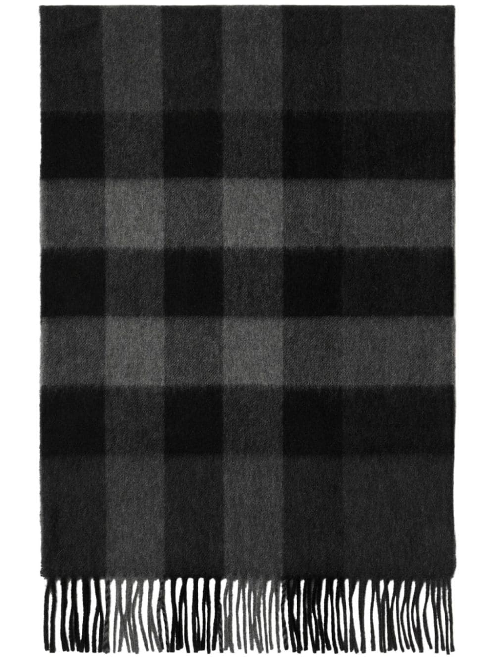 Burberry checked cashmere scarf - Grey von Burberry