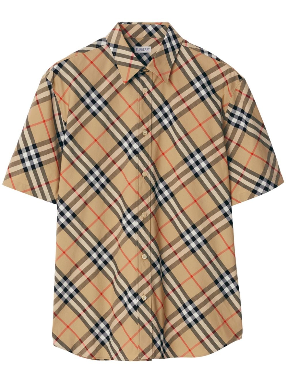 Burberry checked cotton shirt - Neutrals von Burberry