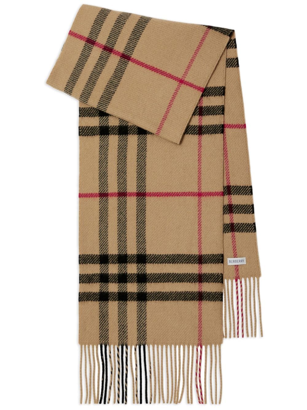 Burberry checked fringed-edge scarf - Neutrals von Burberry