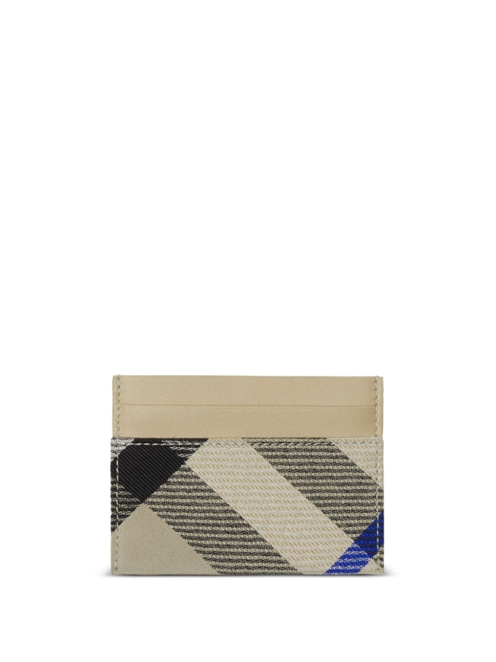 Burberry checked leather cardholder - Neutrals von Burberry