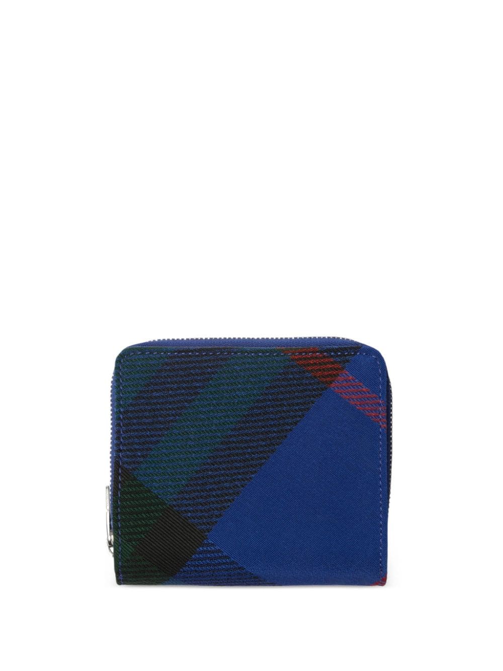 Burberry checked leather wallet - Blue von Burberry