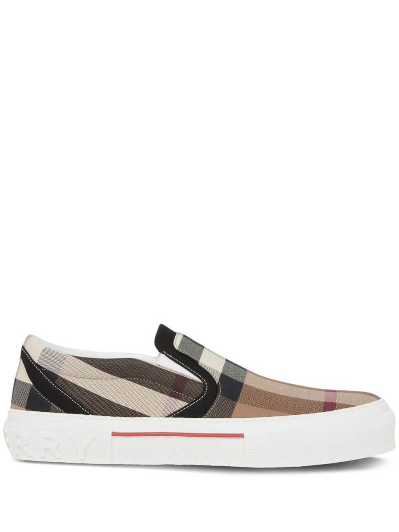 Burberry checked slip-on sneakers - Brown von Burberry