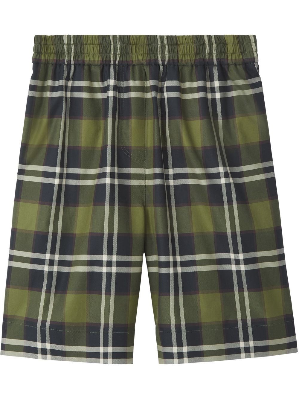 Burberry checked twill shorts - Green von Burberry