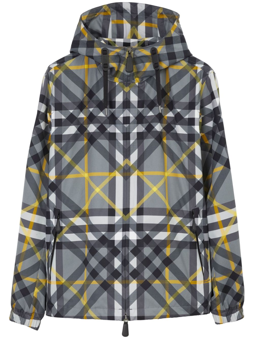 Burberry checked zip hoodie jacket - Grey von Burberry