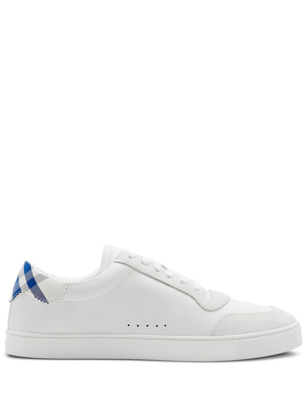 Burberry checkered leather sneakers - White von Burberry