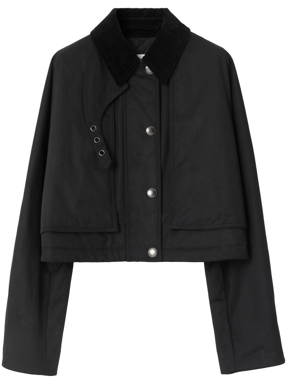 Burberry corduroy-collar cropped jacket - Black von Burberry