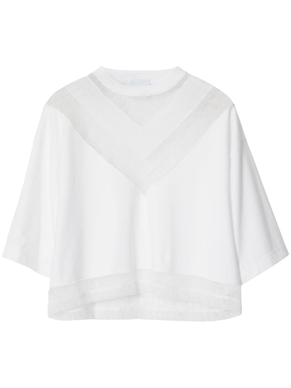 Burberry cropped cotton top - White von Burberry