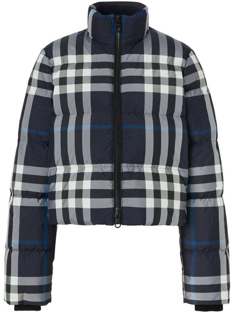 Burberry cropped puffer jacket - Blue von Burberry