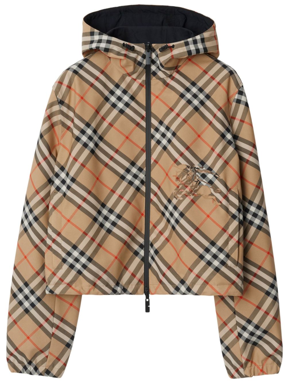 Burberry cropped reversible check jacket - Brown von Burberry