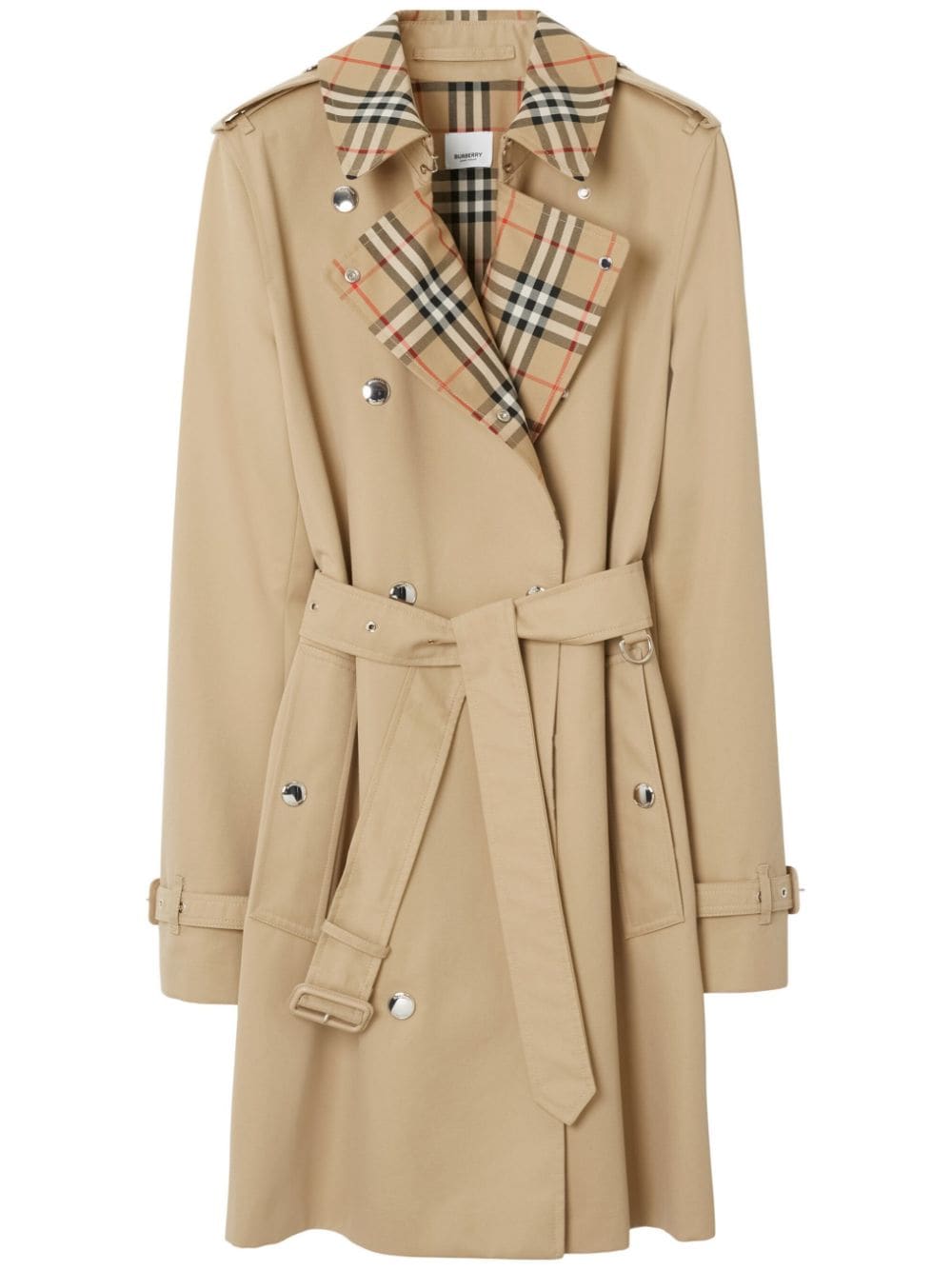 Burberry Vintage Check-trim short trench coat - Neutrals von Burberry