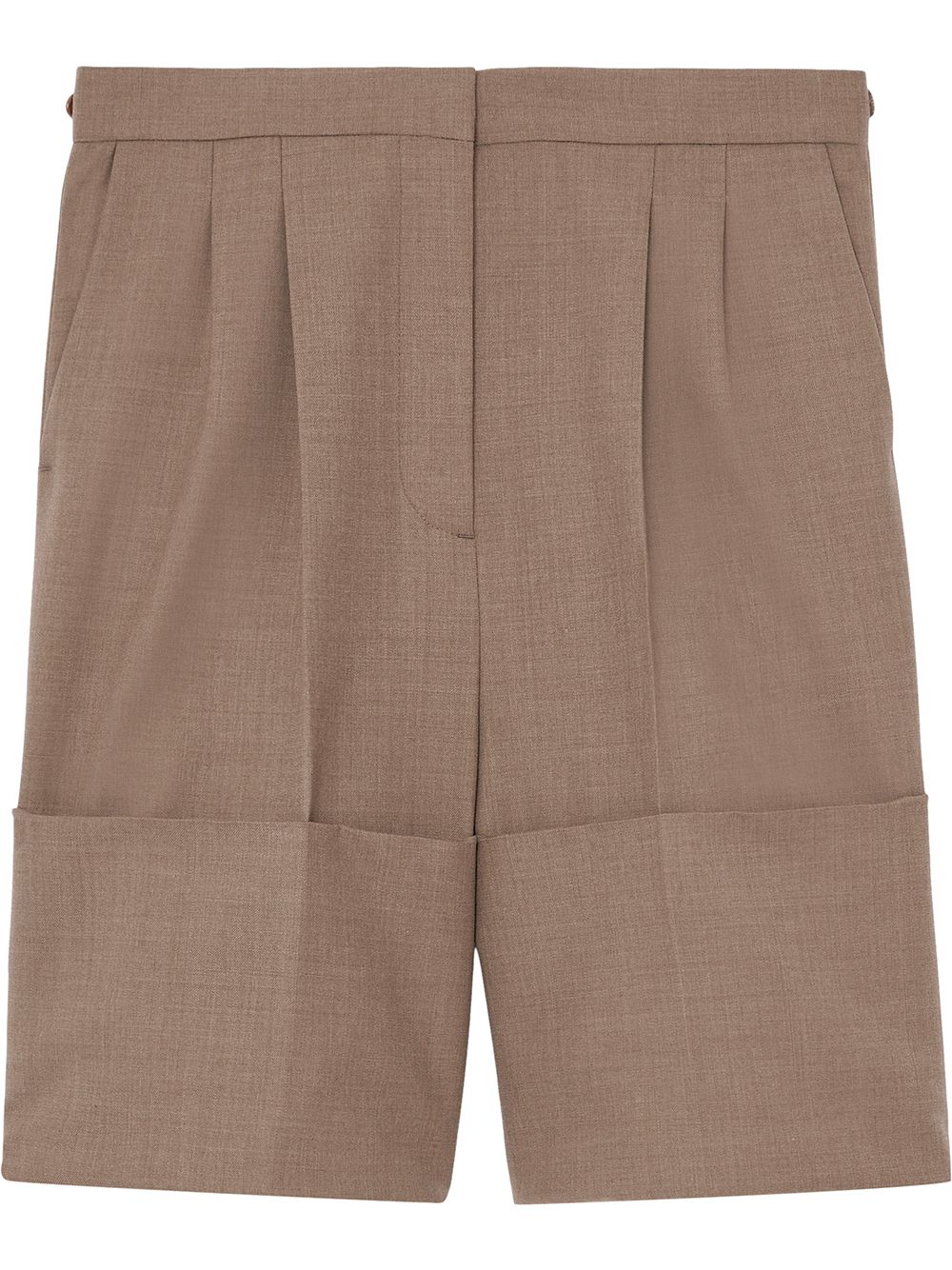Burberry cuff-detail tailored shorts - Brown von Burberry