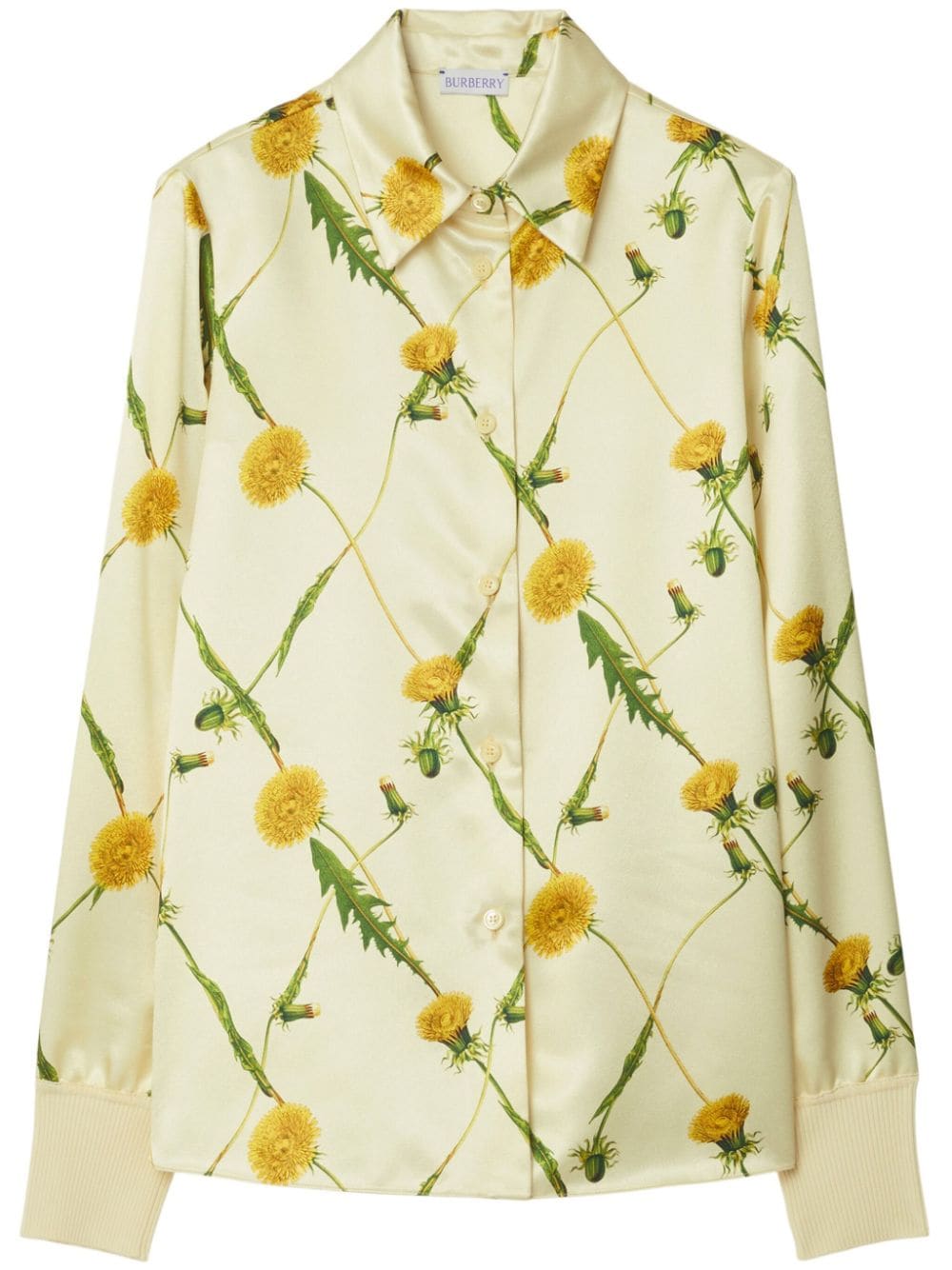 Burberry dandelion-print satin shirt - Neutrals von Burberry