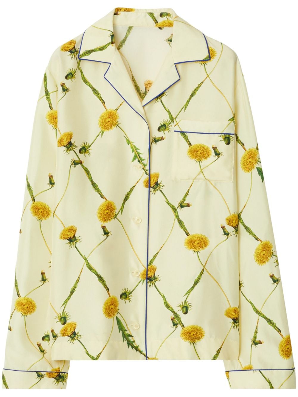 Burberry dandelion-print silk pyjama shirt - Neutrals von Burberry