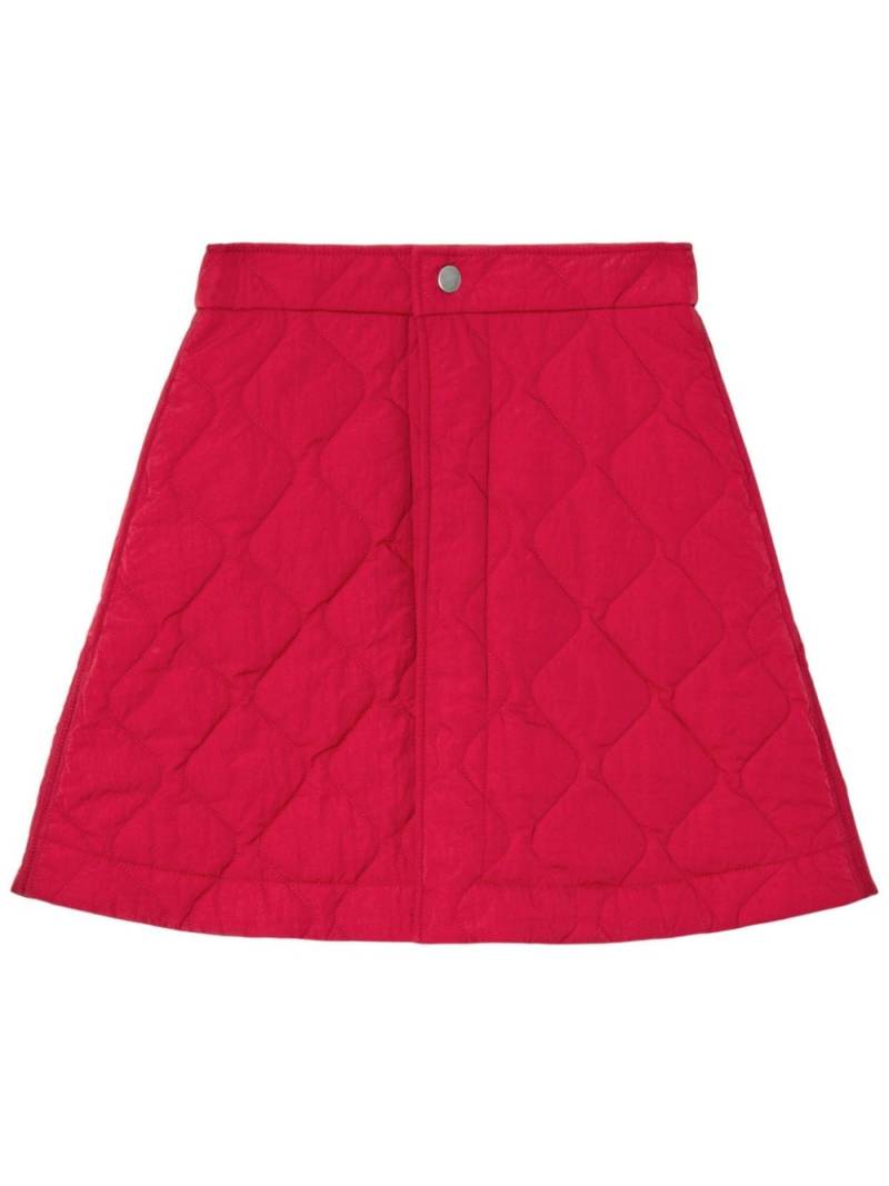 Burberry diamond-quilting A-line miniskirt - Red von Burberry