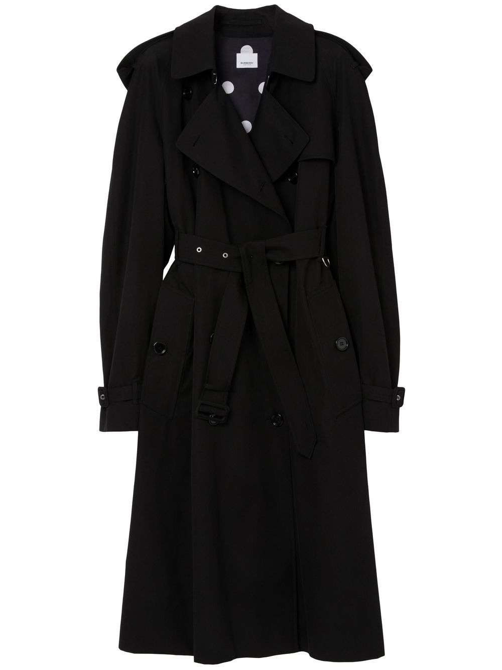 Burberry double-breasted trench coat - Black von Burberry