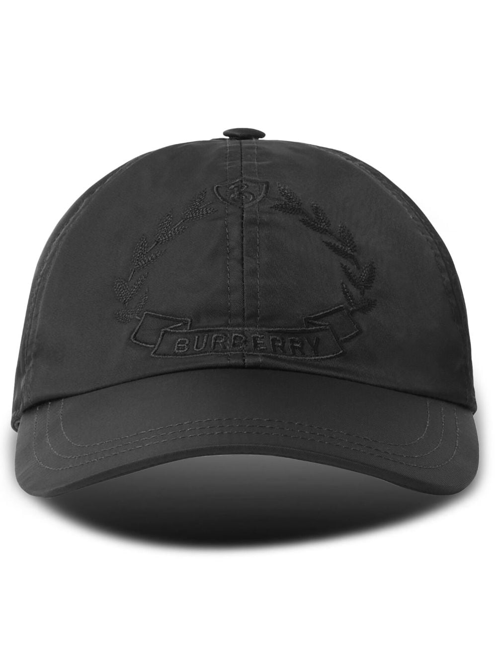 Burberry embroidered-logo cotton-blend cap - Black von Burberry