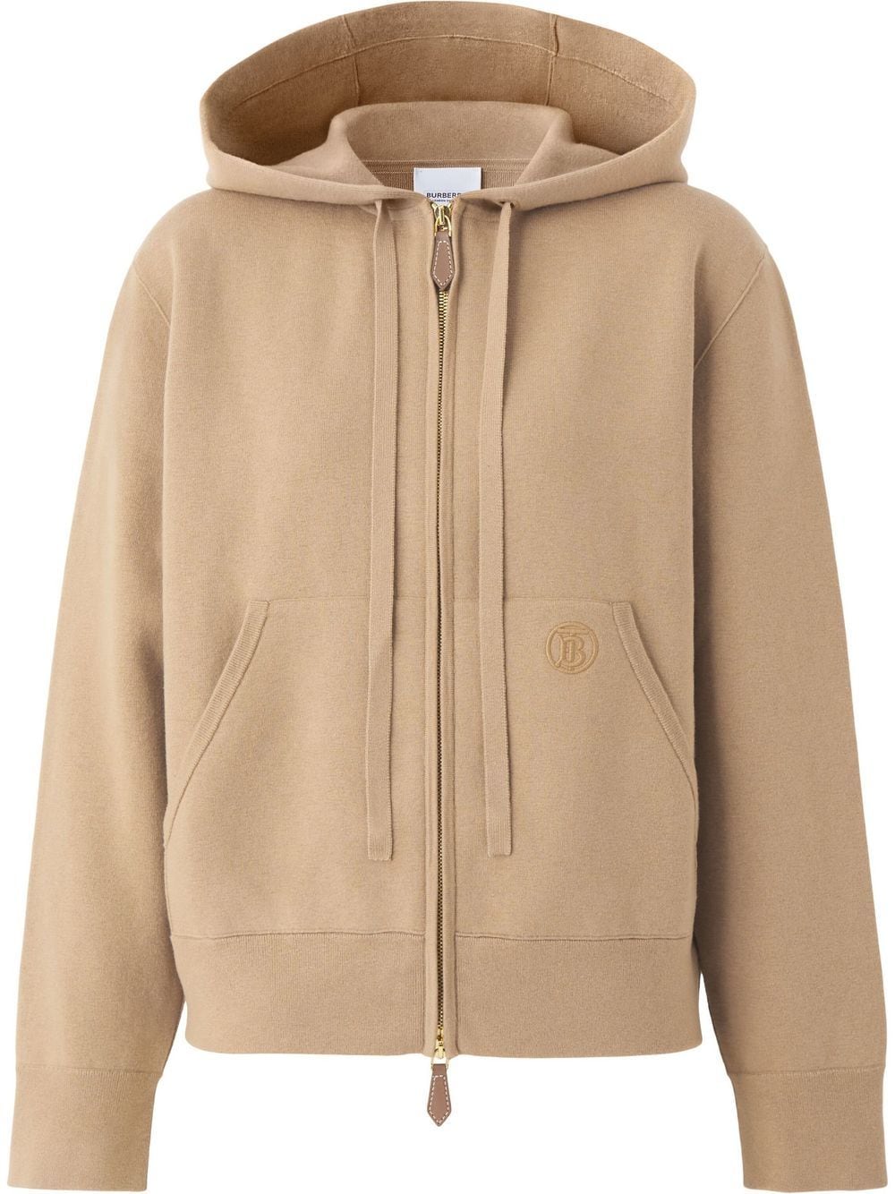 Burberry embroidered-monogram hoodie - Neutrals von Burberry