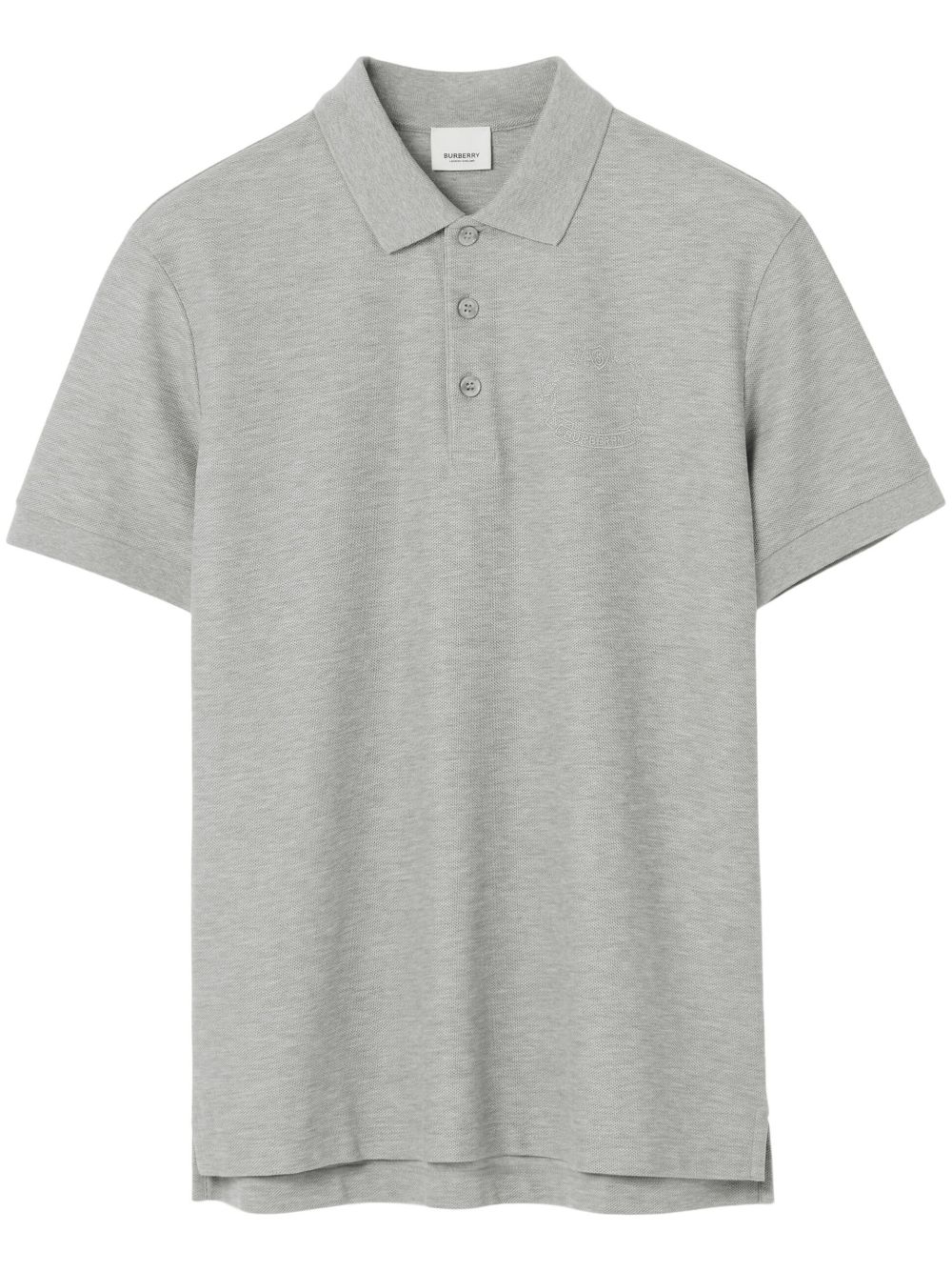 Burberry embroidered oak-leaf cotton polo shirt - Grey von Burberry