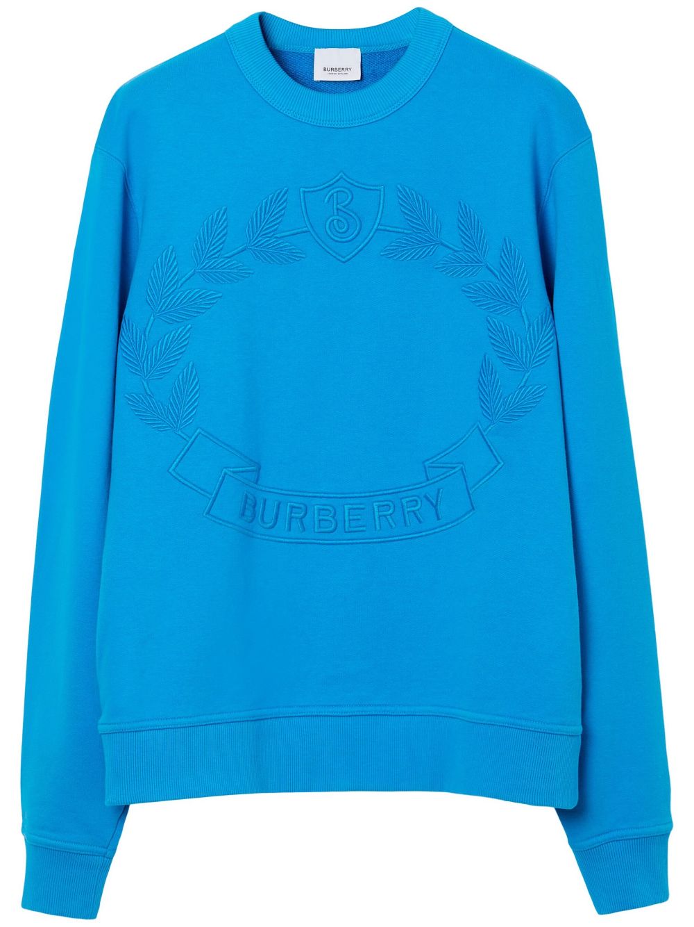 Burberry embroidered-oak leaf cotton sweatshirt - Blue von Burberry