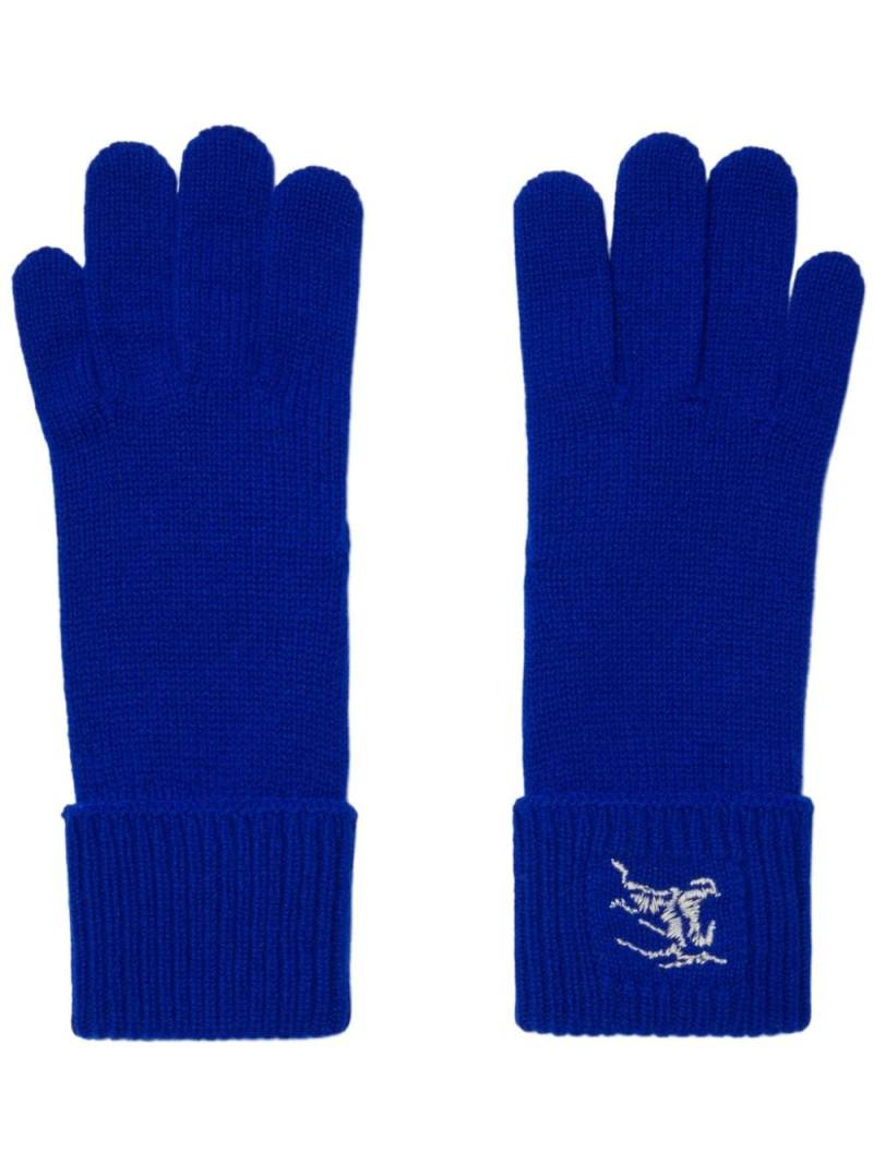 Burberry fine-knit full-finger gloves - Blue von Burberry