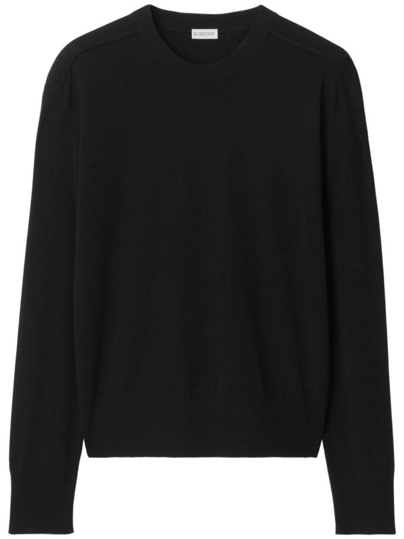 Burberry fine-knit wool jumper - Black von Burberry