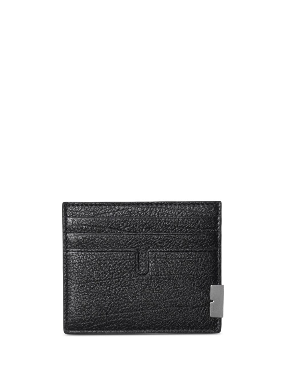 Burberry grained-texture leather cardholder - Black von Burberry