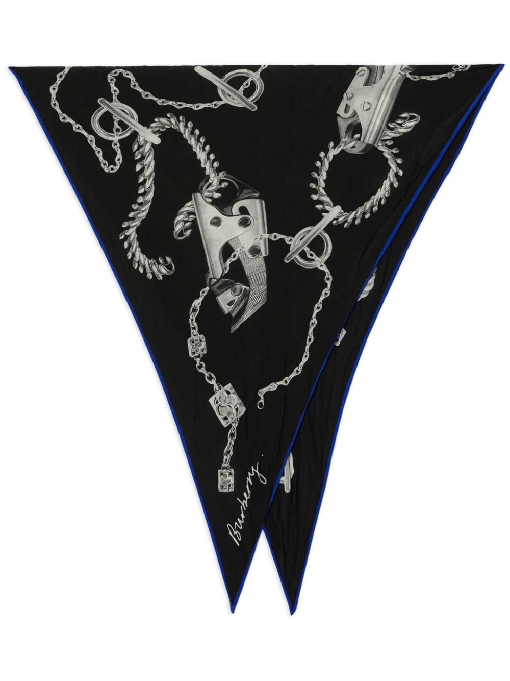 Burberry graphic-print silk scarf - Black von Burberry