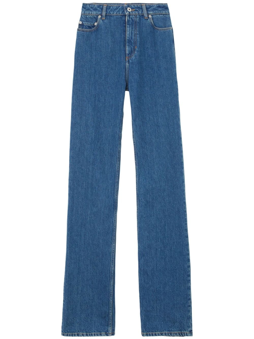 Burberry high-waisted straight-leg cotton jeans - Blue von Burberry