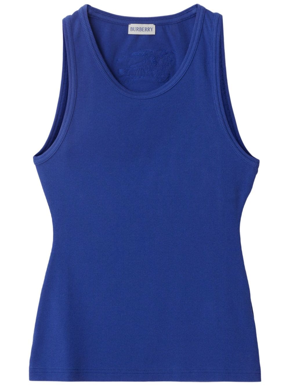 Burberry logo-appliqué cotton tank top - Blue von Burberry