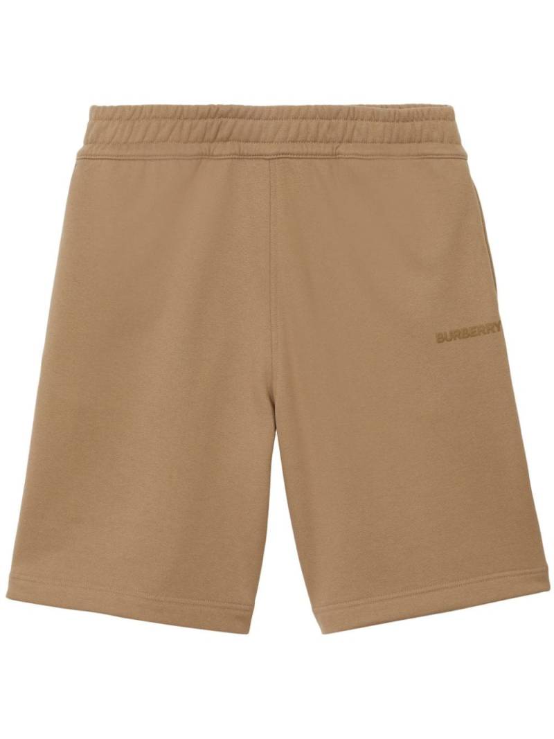Burberry logo-appliqué cotton shorts - Brown von Burberry
