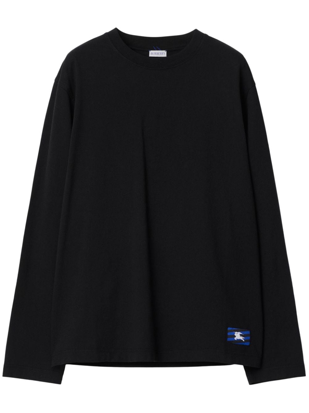 Burberry logo-appliqué long-sleeve T-shirt - Black von Burberry