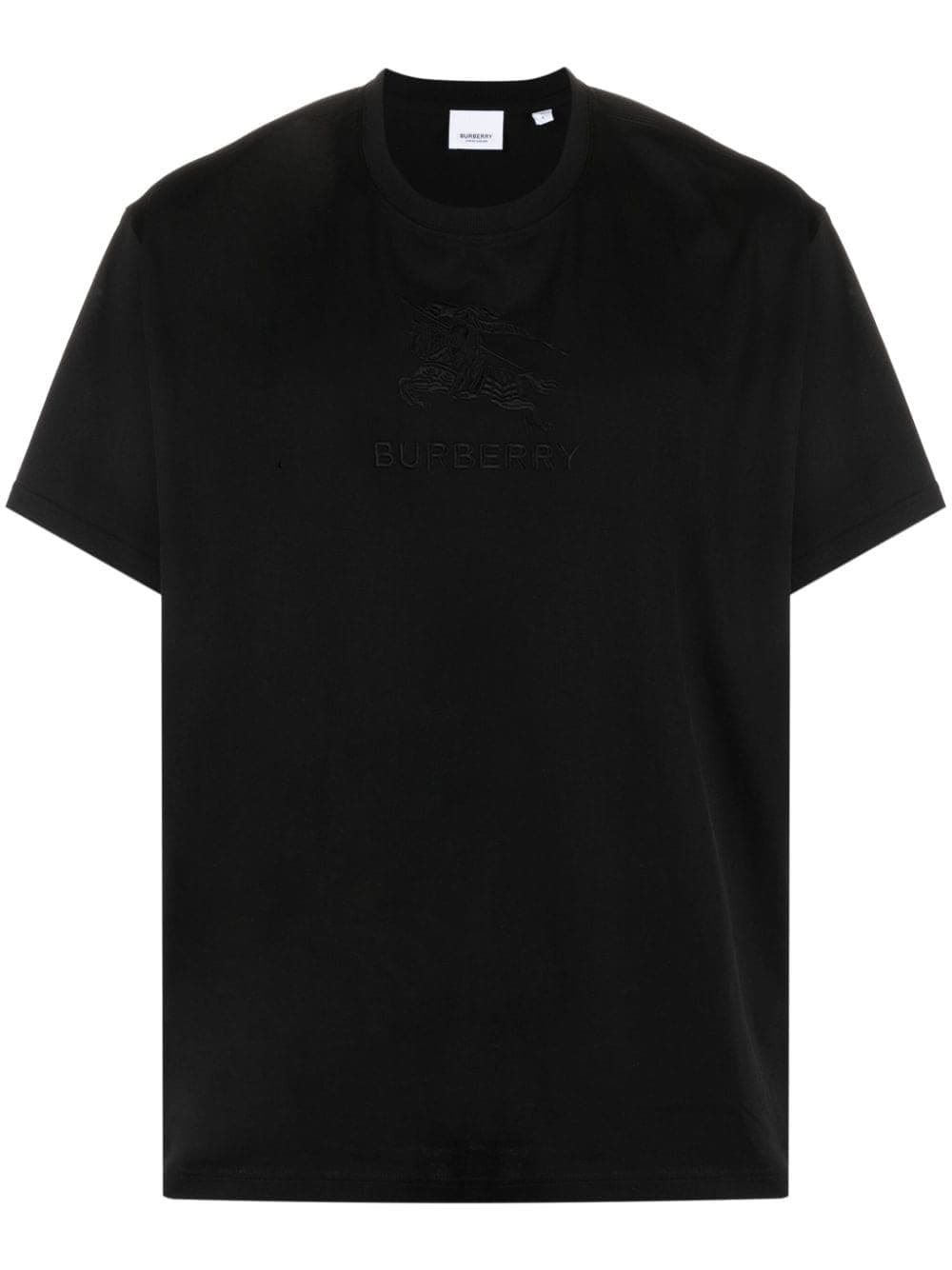 Burberry logo-embroidered cotton T-shirt - Black von Burberry