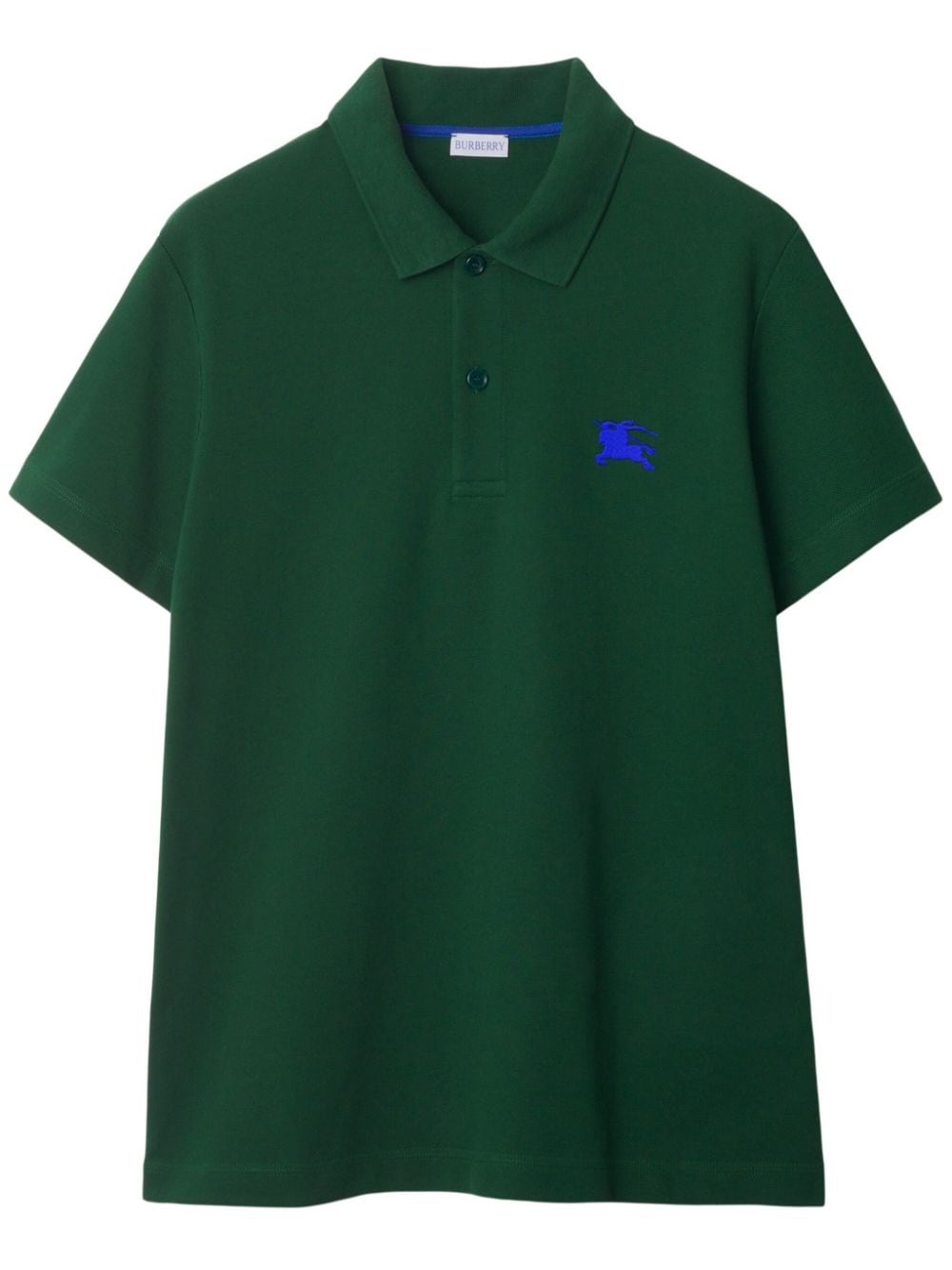 Burberry logo-embroidered cotton polo shirt - Green von Burberry