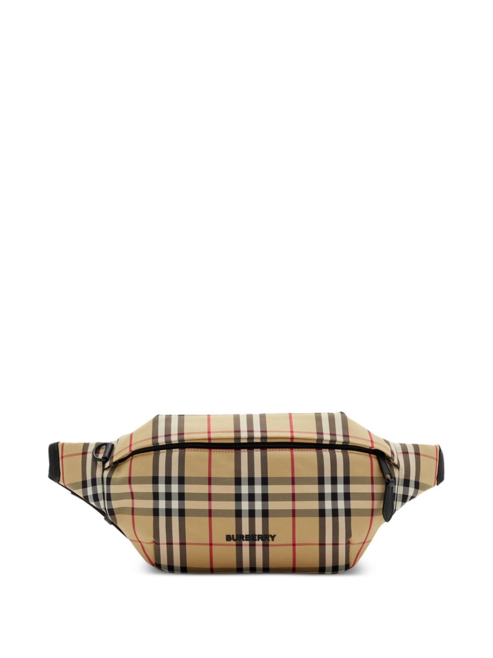 Burberry logo-patch checked belt bag - Neutrals von Burberry