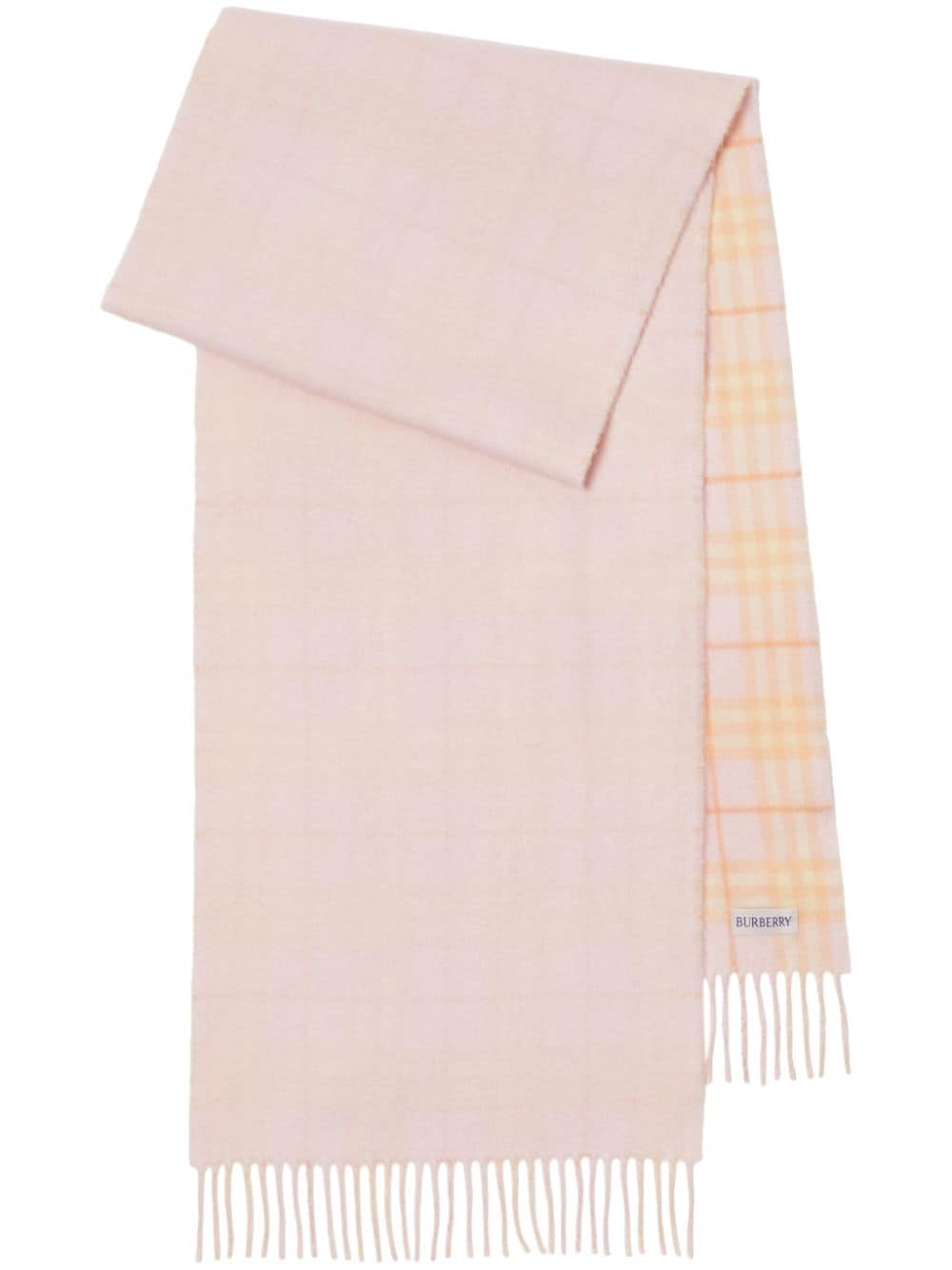 Burberry logo-patch reversible cashmere scarf - Pink von Burberry