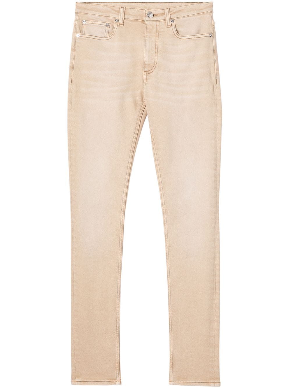 Burberry logo patch skinny jeans - Neutrals von Burberry