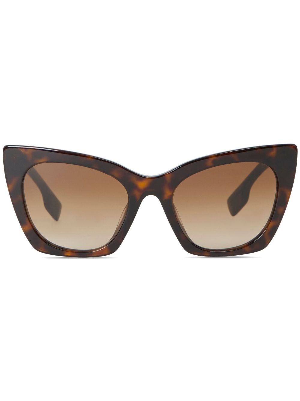 Burberry logo-plaque cat-eye frame sunglasses - Brown von Burberry