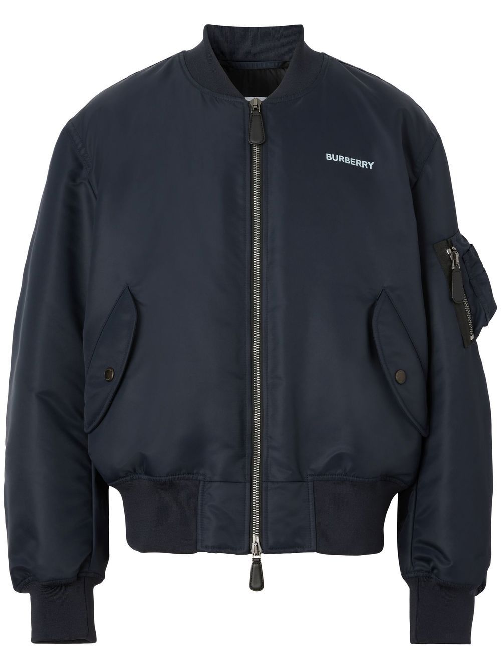 Burberry logo-print bomber jacket - Blue von Burberry