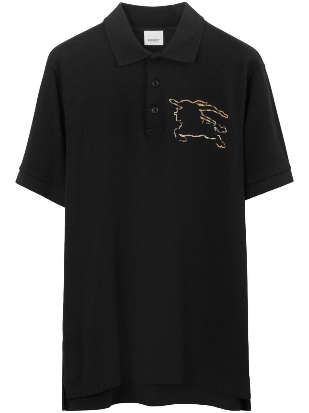 Burberry logo-print cotton polo shirt - Black von Burberry