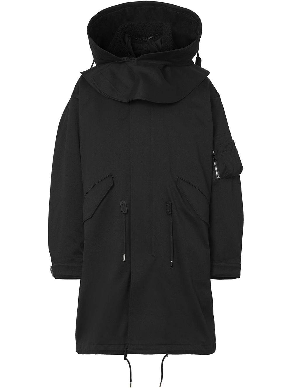 Burberry logo-print parka coat - Black von Burberry