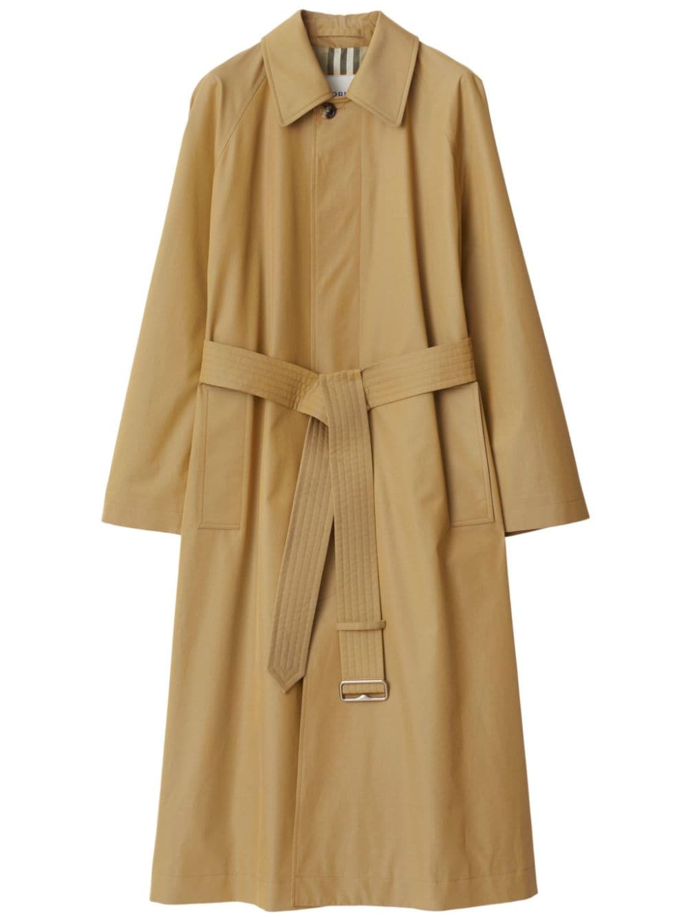 Burberry long gabardine car coat - Neutrals von Burberry