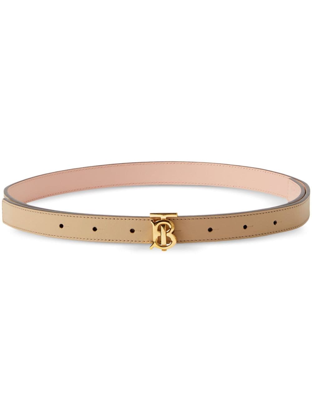 Burberry monogram-buckle reversible leather belt - Pink von Burberry