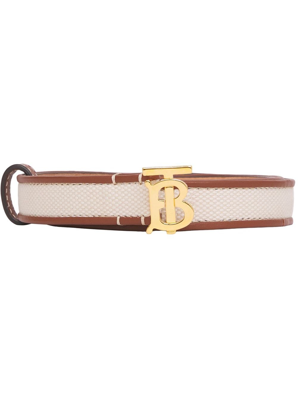 Burberry monogram-motif leather-trim canvas belt - Neutrals von Burberry