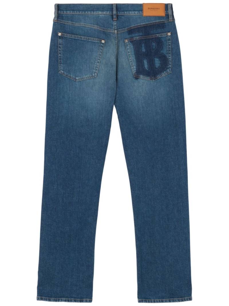 Burberry monogram straight-leg jeans - Blue von Burberry