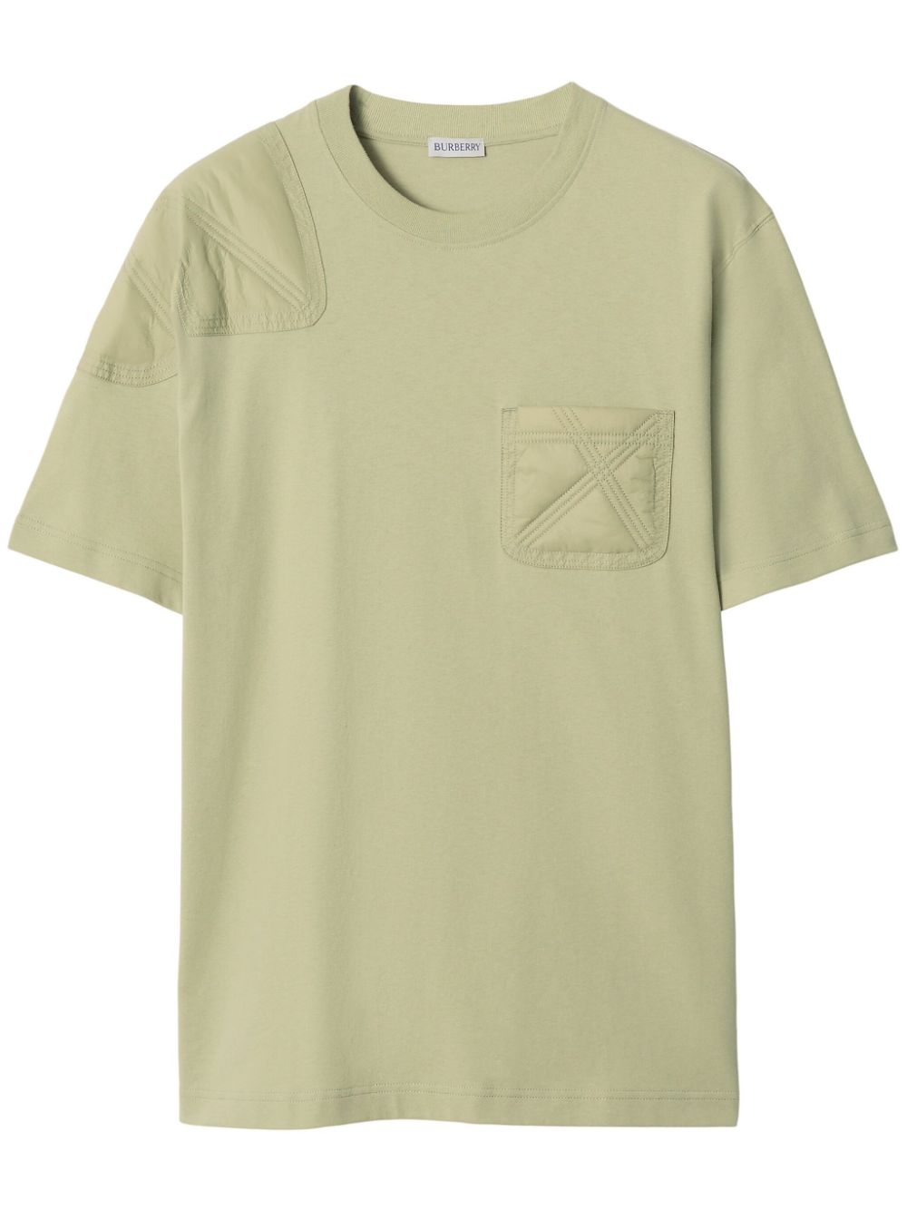 Burberry panelled jersey T-shirt - Green von Burberry