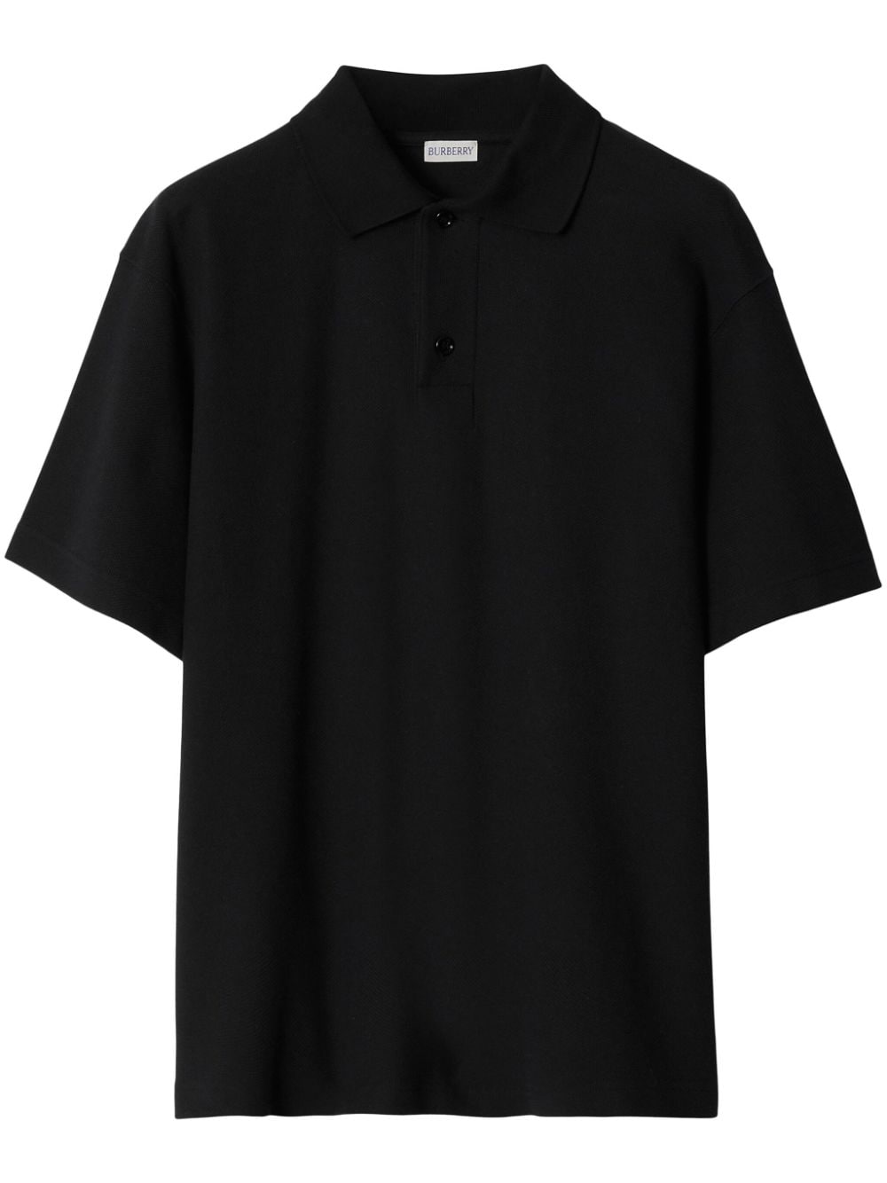 Burberry piqué-weave cotton polo shirt - Black von Burberry