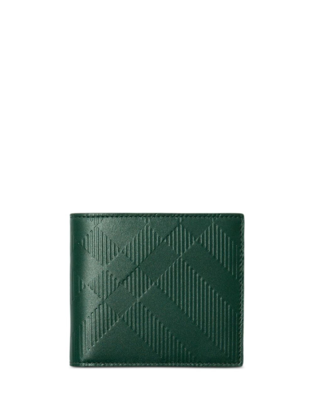 Burberry plaid-check leather wallet - Green von Burberry
